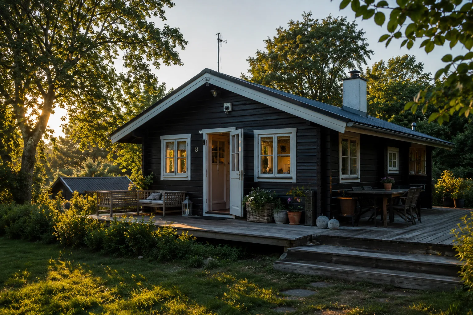 Dansk sommerhus beskyttet med alarm- og overvågningssystem
