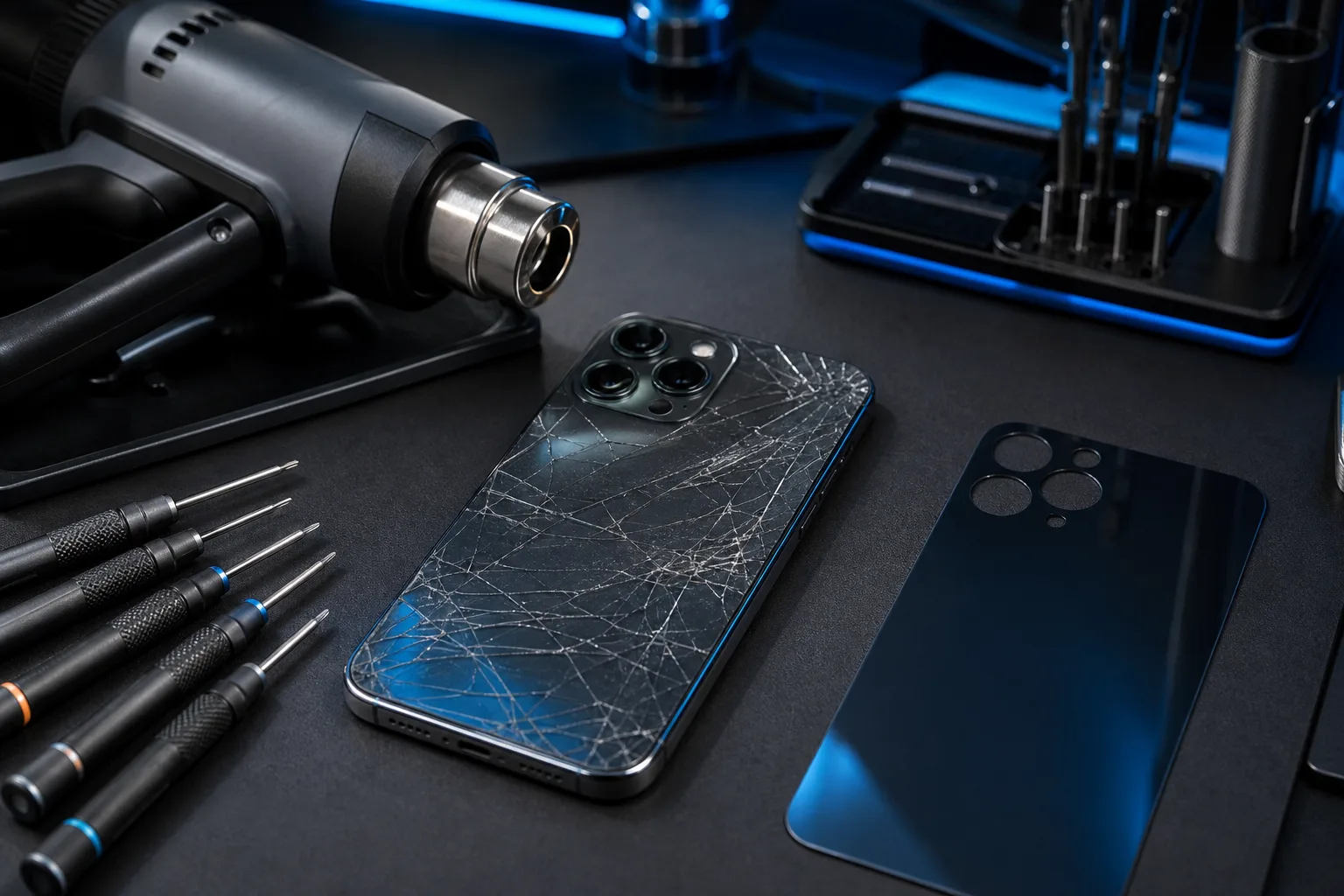 OnePlus-telefon under reparation på værksted