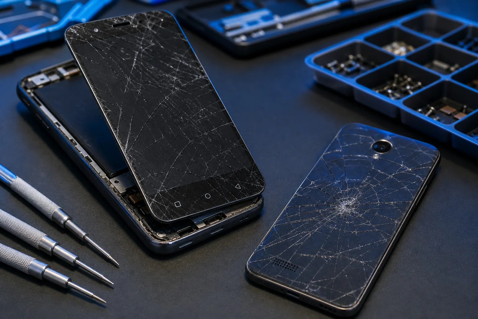 Redmi-telefon under reparation på værksted